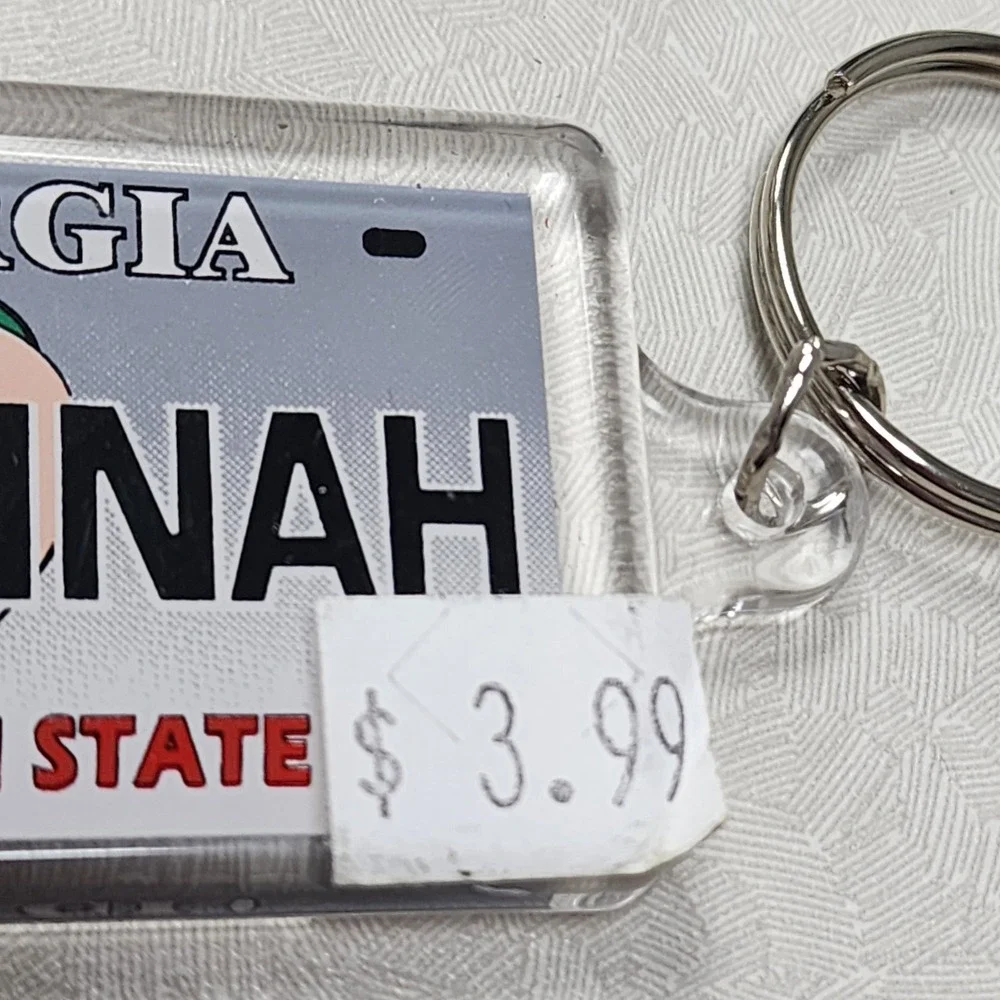 Georgia State License Plate Tag Novelty Key Chain 